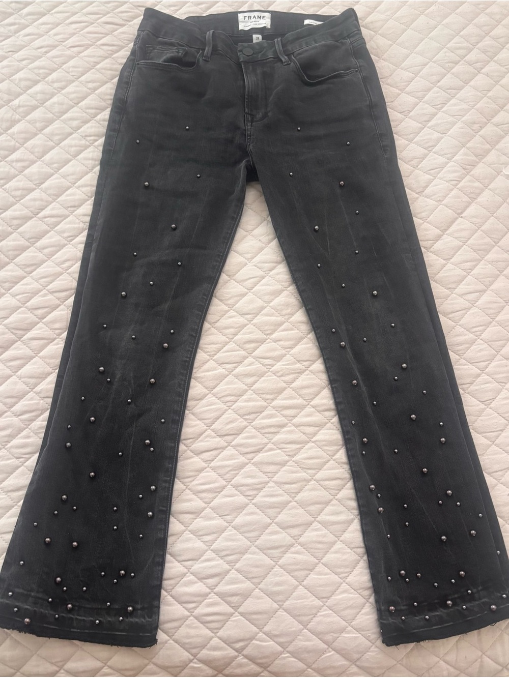 Frame Denim Le Crop Mini Boot Pearl Jeans